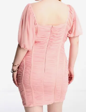 Rochie scurta Simply Be Plus Size, roz Roz