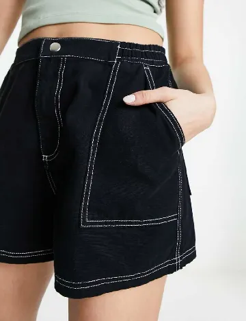 Pantaloni scurti ASOS, negru Negru