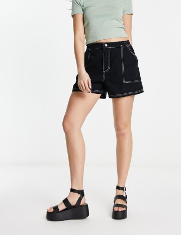 Pantaloni scurti ASOS, negru