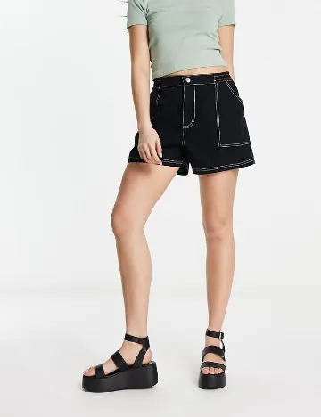 Pantaloni scurti ASOS, negru Negru