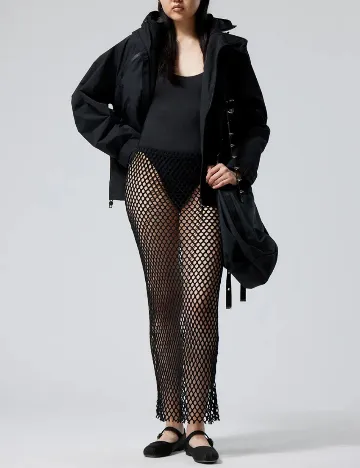 Fusta de plaja Weekday, negru Negru