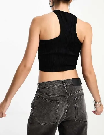 Set topuri Bershka, negru/gri Negru