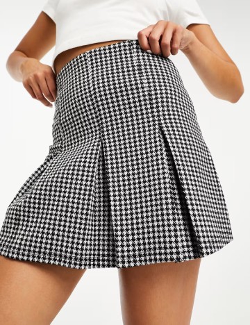 Fusta ASOS, alb/negru