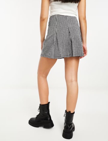 Fusta ASOS, alb/negru