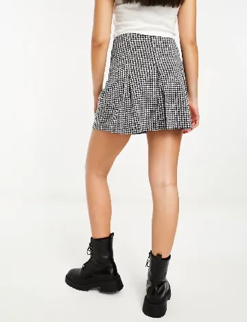 Fusta ASOS, alb/negru Alb