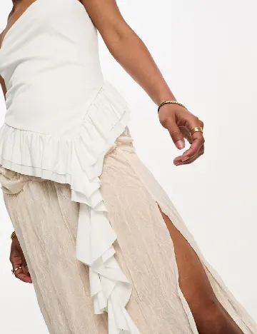 Top ASOS, ecru Alb