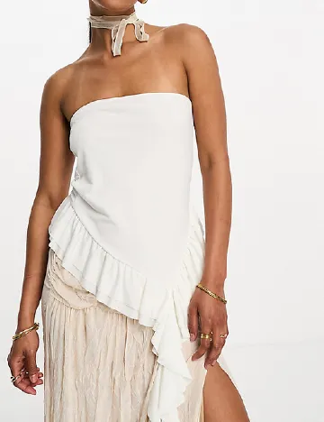 Top ASOS, ecru Alb