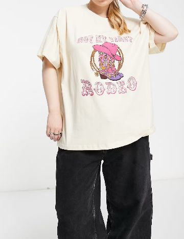 Tricou DAISY STREET Curve, crem