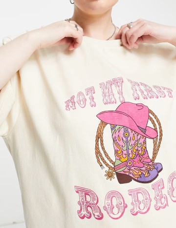 Tricou DAISY STREET Curve, crem