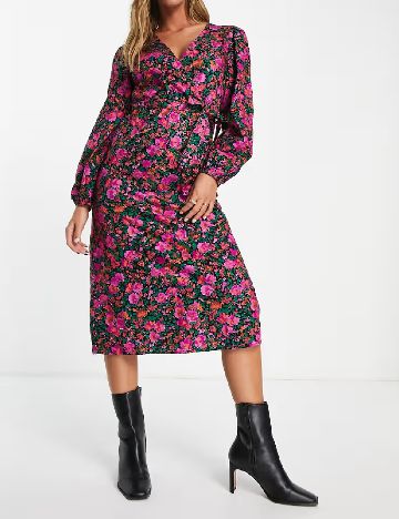 Rochie medie Vila, floral print