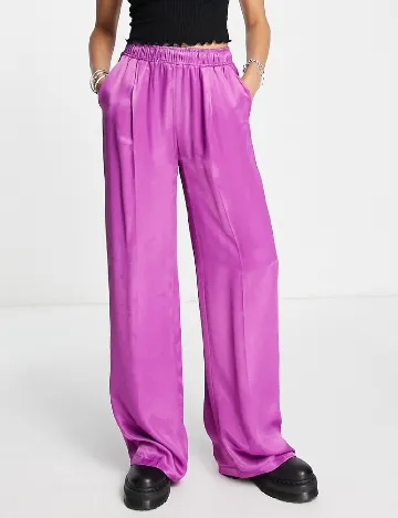 Pantaloni Bershka, mov Mov