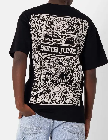Tricou Oversize Sixth June, negru Negru