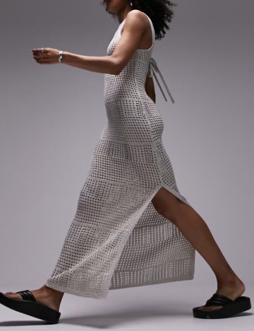 Rochie lunga Top Shop, gri