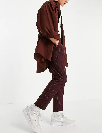 Pantaloni ASOS, visiniu Rosu
