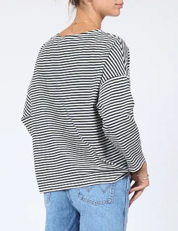 Bluza People Tree, alb/bleumarin Alb