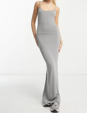 Rochie lunga Stradivarius, gri Gri