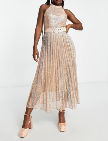 Rochie medie Style Cheat, crem
