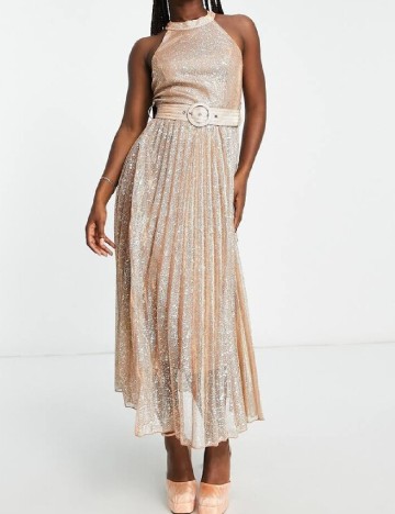 Rochie medie Style Cheat, crem