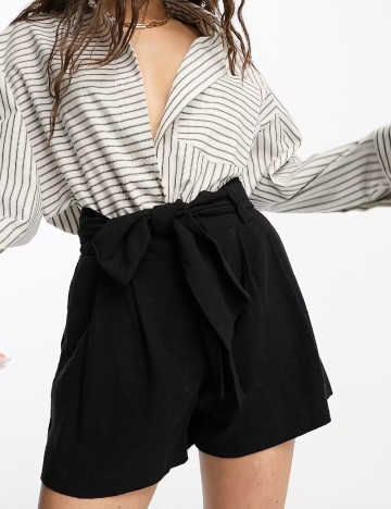 Pantaloni scurti ASOS, negru
