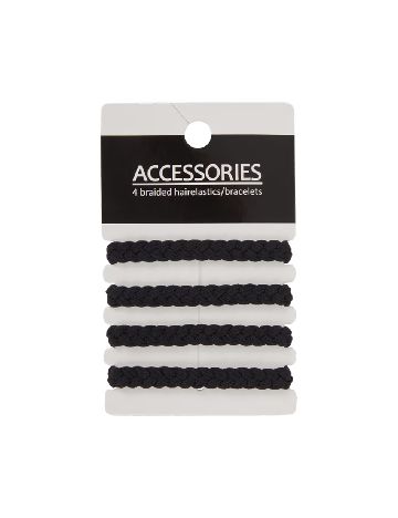 Set elastice de par 4 bucati ACTION, negru