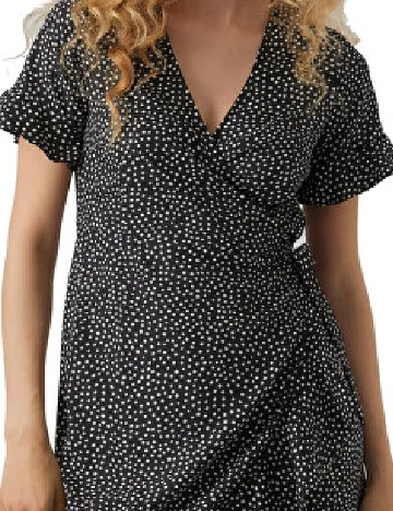 Rochie scurta Vero Moda, negru/alb Negru