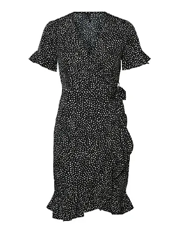 Rochie scurta Vero Moda, negru/alb Negru