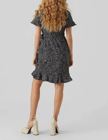 Rochie scurta Vero Moda, negru/alb Negru