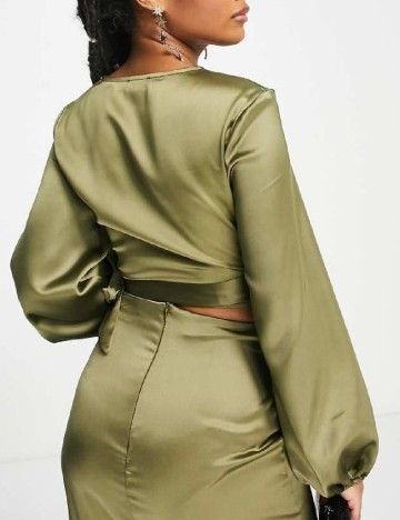 Top Flounce London, verde