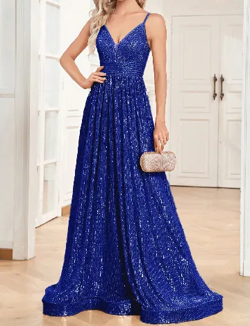 Rochie lunga XUIBOL, albastru Albastru