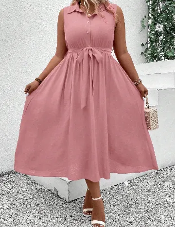 Rochie medie SHEIN CURVE, roz Roz