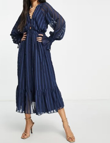 Rochie medie ASOS, albastru