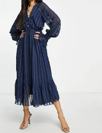 Rochie medie ASOS, albastru Albastru