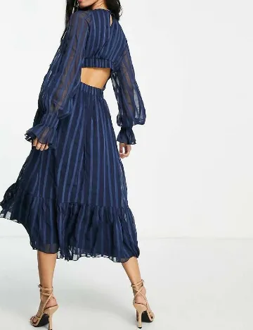 Rochie medie ASOS, albastru Albastru