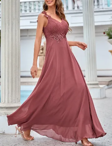 Rochie lunga UNITHORSE, roz pudra Roz