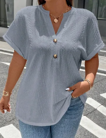 Bluza SHEIN CURVE, albastru Albastru