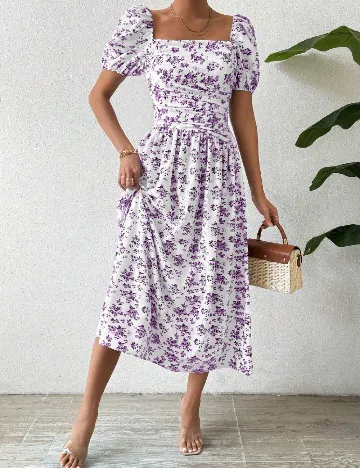 Rochie medie SHEIN, alb Alb