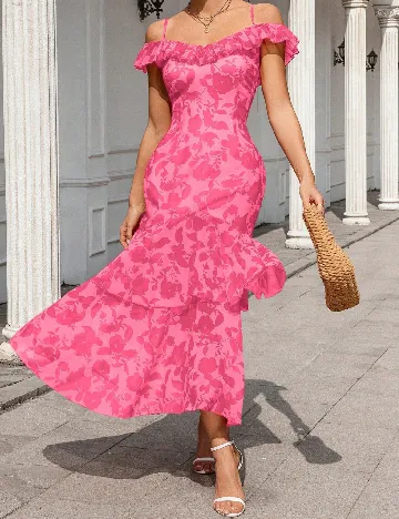 Rochie lunga SHEIN, roz Roz