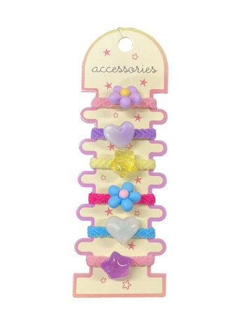 Set elastice de par 6 bucati ACTION, mix culori