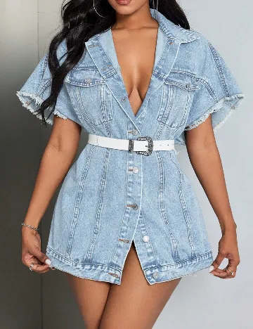 Rochie scurta SHEIN, albastru Albastru