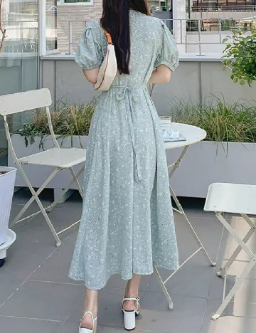 Rochie medie Dazy, verde Verde
