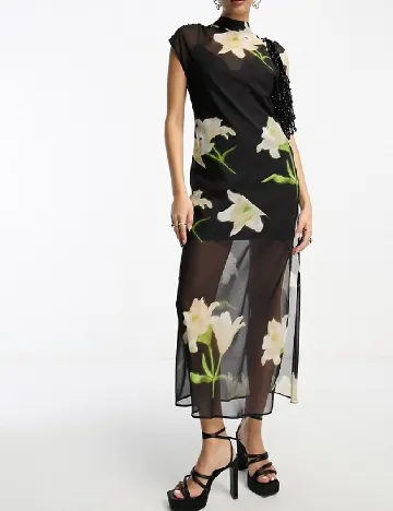 Rochie lunga ASOS, negru Negru