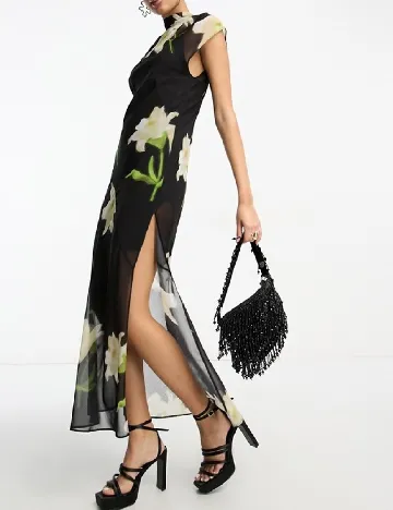 Rochie lunga ASOS, negru Negru