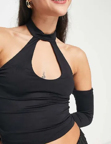 Top Bershka, negru Negru