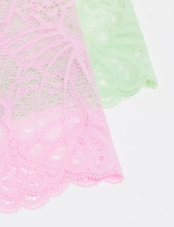 Set chiloti 2 bucati ASOS Curve, roz/verde