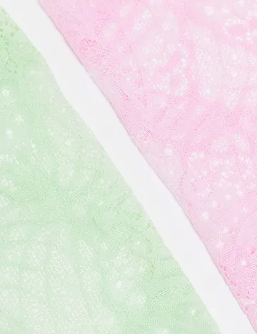 Set chiloti 2 bucati ASOS Curve, roz/verde Verde