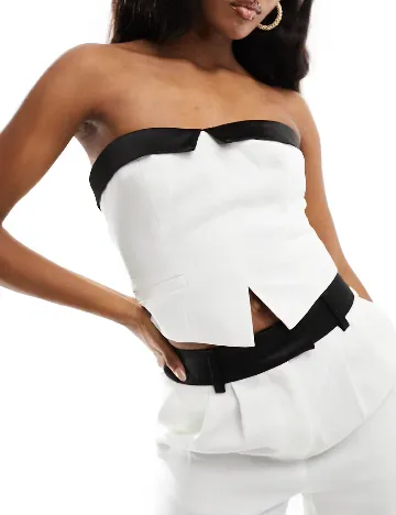 Top ASOS, alb Alb