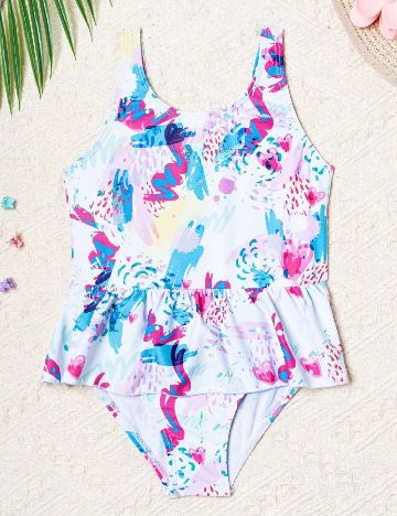 Costum de baie Shein Kids, mix culori