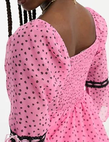 Rochie scurta Miss Selfridge, roz Roz