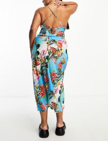 Rochie de plaja Collusion Plus Size, albastru