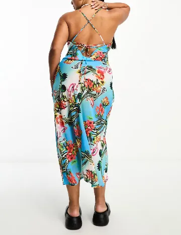 Rochie de plaja Collusion Plus Size, albastru Albastru
